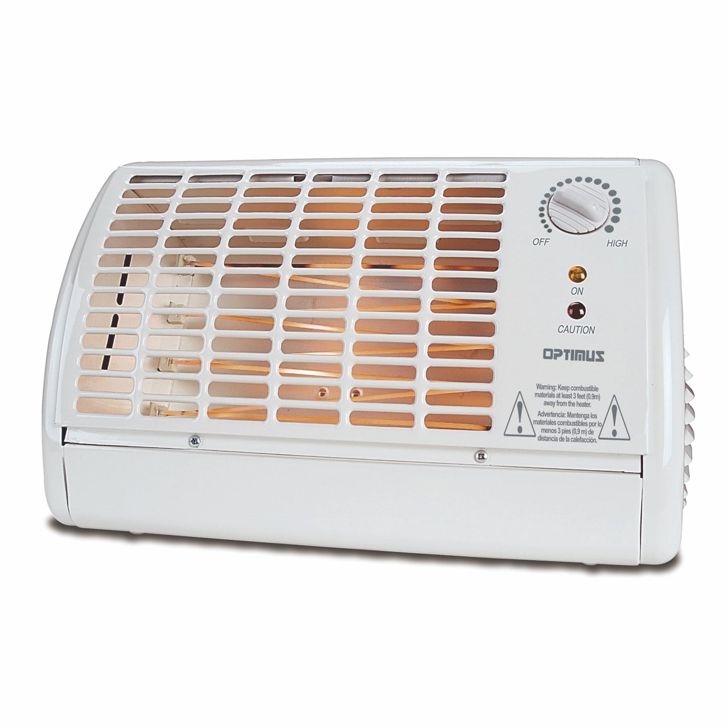 Optimus Portable Fan Forced Radiant Heater with Thermostat W2B