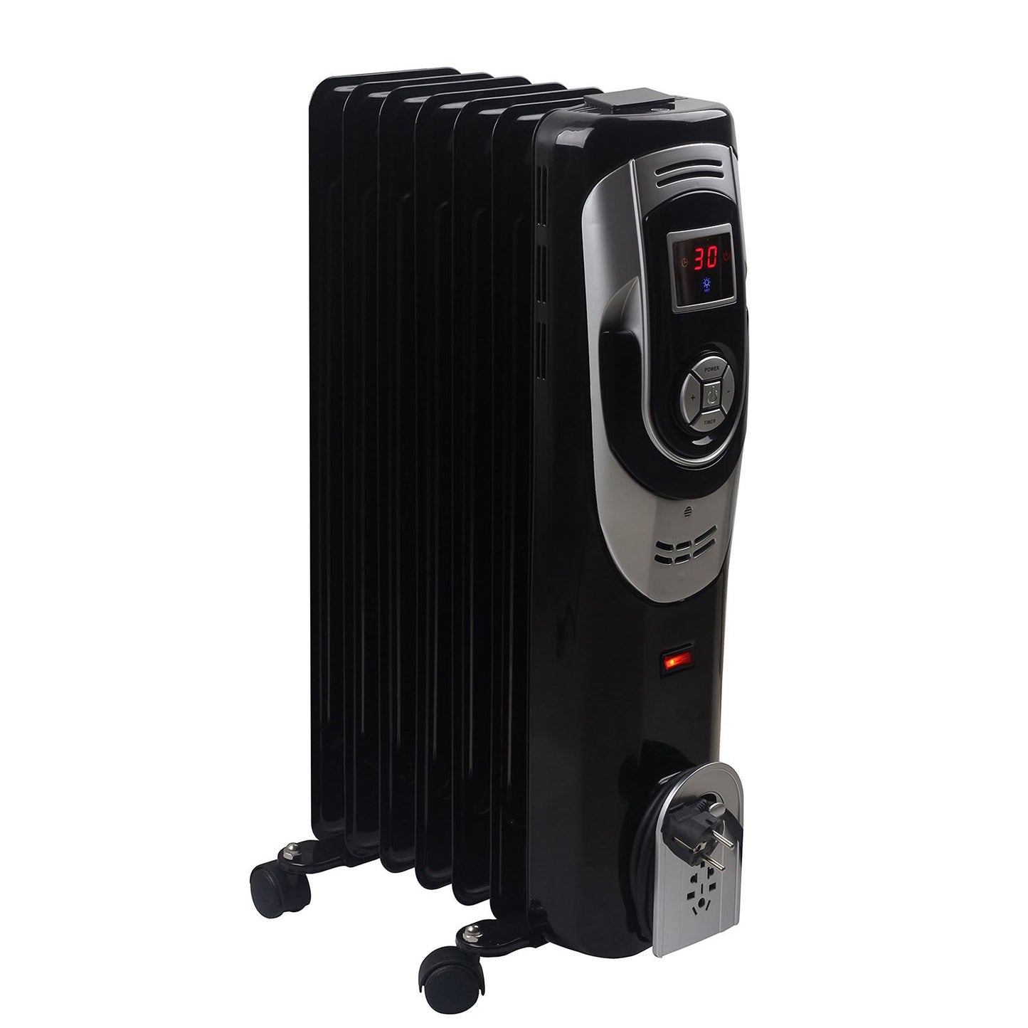 Optimus Digital 7 Fins Oil Filled Radiator Heater with Timer W2B