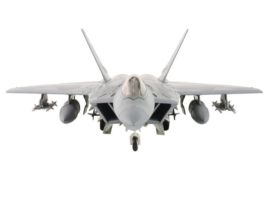 Lockheed F-22 Raptor Stealth Aircraft "09-4190 90th Fighter Squadron 100th Anniversary Elmendorf Air Base" (2017) United States Air Force "Air Power Series" 1/72 Diecast Model by Hobby Master-1