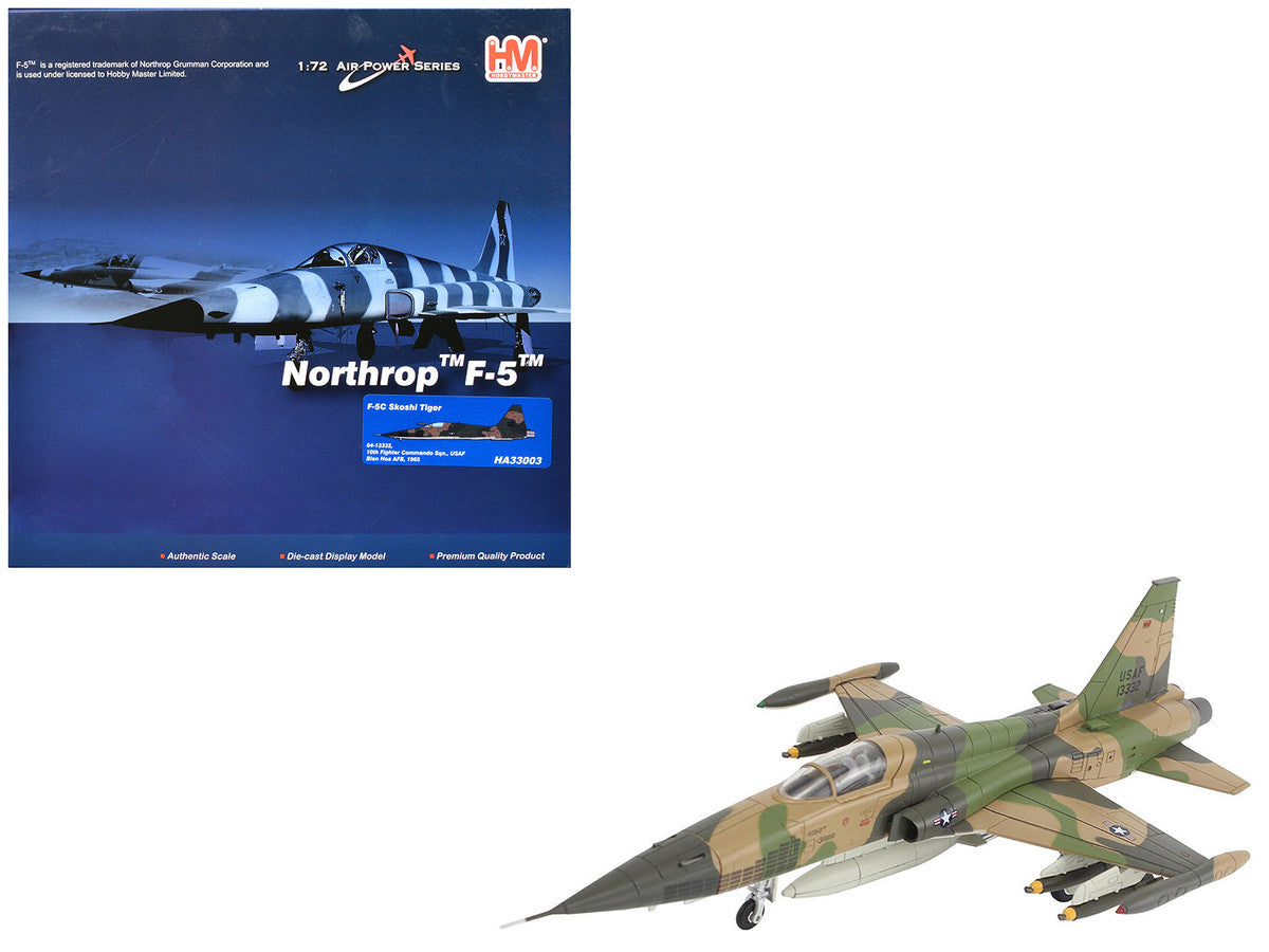 Northrop F-5C Skoshi Tiger Aircraft "64-13332 10th FCS Bien Hoa AFB" (1965) United States Air Force "Air Power Series" 1/72 Diecast Model by Hobby Master-4
