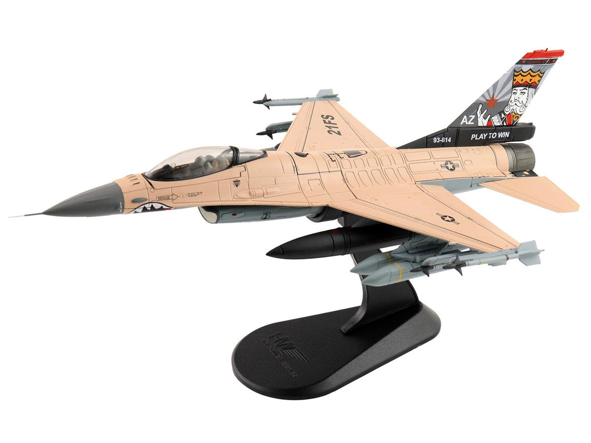 Lockheed F-16V Fighting Falcon Fighter Aircraft "93-0814 Play to Win 21st Sqn. Luke AFB" (2025) United States Air Force "Air Power Series" 1/72 Diecast Model by Hobby Master-4