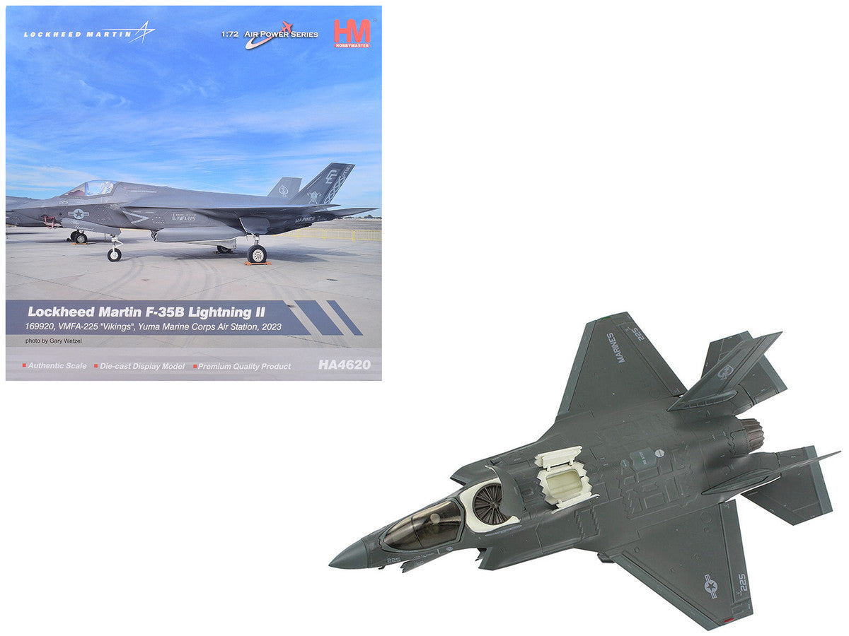 Lockheed Martin F-35B Lightning II Aircraft "VMFA-225 Vikings Yuma Marine Corps Air Station" (2023) United States Marine Corps "Air Power Series" 1/72 Diecast Model by Hobby Master Hobby Master