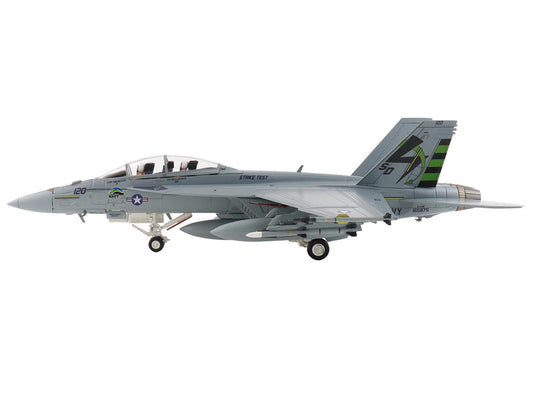 Boeing F/A-18F Super Hornet Fighter Aircraft "165875 Green Hornet VX-23 Salty Dogs NAS Patuxent River" (2011) United States Navy "Air Power Series" 1/72 Diecast Model by Hobby Master-1
