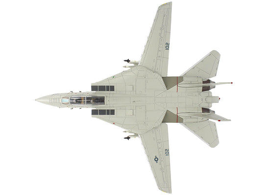 Grumman F-14A Tomcat Fighter Aircraft "Sukhoi Killer VF-41 Black Aces USS Nimitz" (1981) United States Navy "Air Power Series" 1/72 Diecast Model by Hobby Master-1