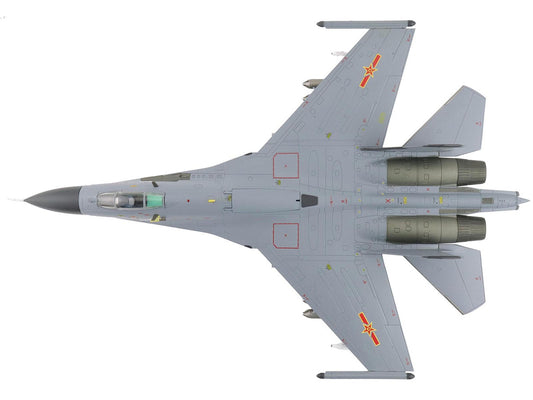 Shenyang J-11A Fighter Aircraft "40547 Golden Helmet" (2014) People's Liberation Army Air Force with 1/8 Scale Golden Helmet "Air Power Series" 1/72 Diecast Model by Hobby Master-1