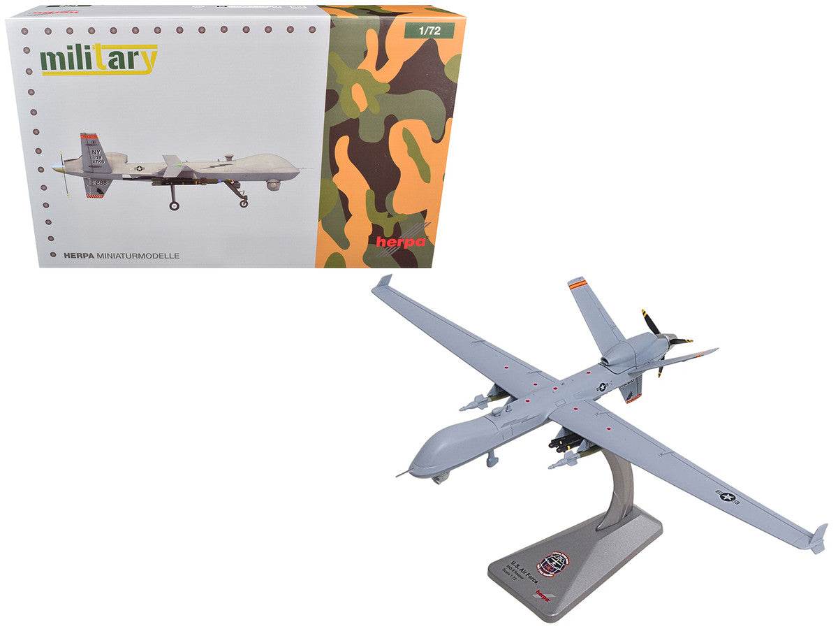 General Atomics MQ-9A Reaper Block 5 UAV "New York Air National Guard 108th Attack Squadron Hancock Field Air National Guard Base" United States Air Force "Military" Series 1/72 Diecast Model by Herpa-4