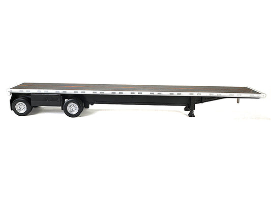 High Boy Spread Axle Flatbed Trailer White 1/87 (HO) Plastic Model Car by HO Logistics HO Logistics Replicas