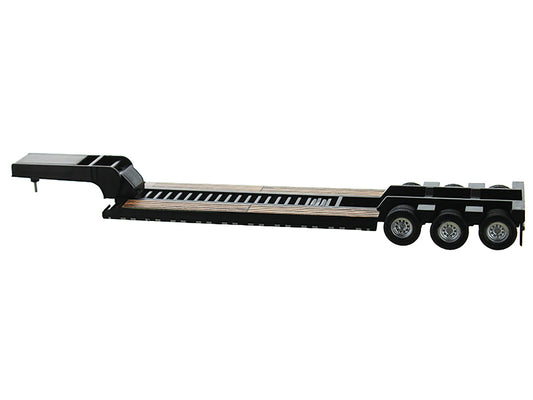 Low Boy Flatbed Trailer Black 1/87 (HO) Plastic Model Car by HO Logistics-1