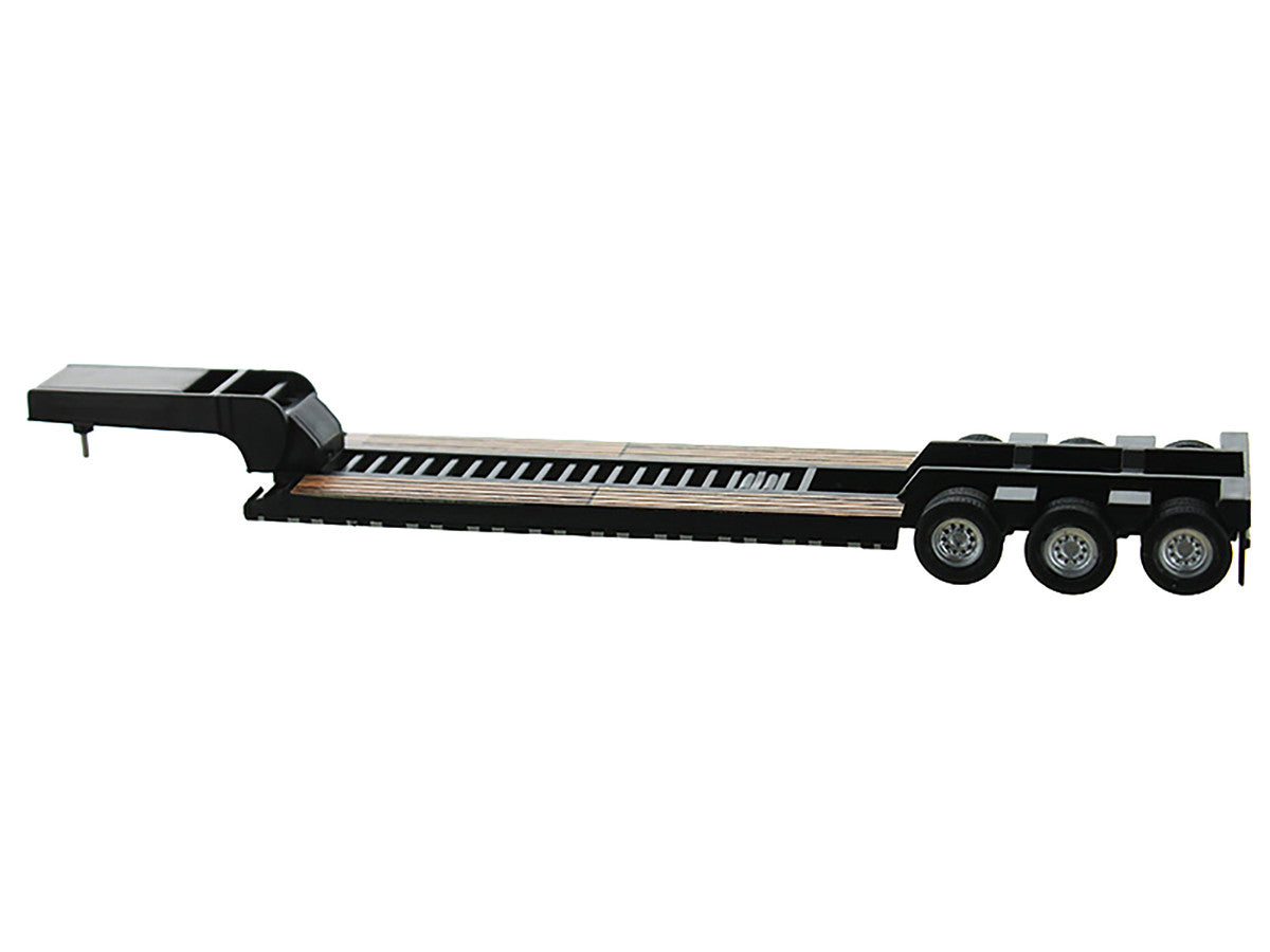 Low Boy Flatbed Trailer Black 1/87 (HO) Plastic Model Car by HO Logistics HO Logistics Replicas