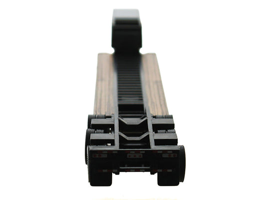 Low Boy Flatbed Trailer Black 1/87 (HO) Plastic Model Car by HO Logistics HO Logistics Replicas