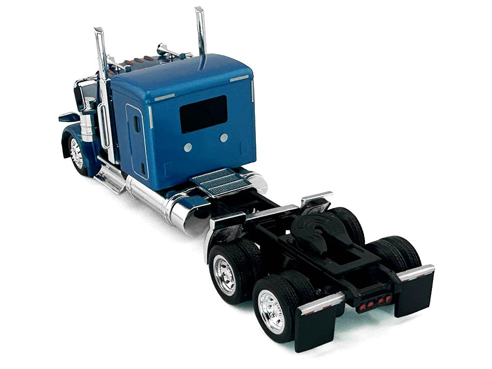 Peterbilt 589 Truck with 72 Inch Sleeper Blue Metallic 1/87 (HO) Plastic Model Car by HO Logistics HO Logistics Replicas