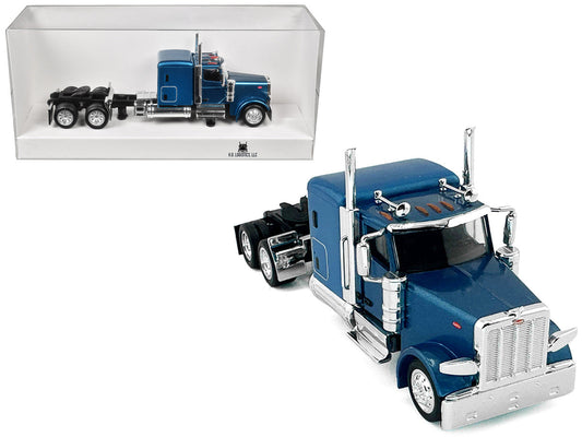 Peterbilt 589 Truck with 72 Inch Sleeper Blue Metallic 1/87 (HO) Plastic Model Car by HO Logistics HO Logistics Replicas