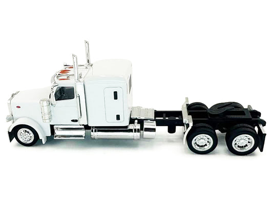 Peterbilt 589 Truck with 72 Inch Sleeper White 1/87 (HO) Plastic Model Car by HO Logistics-1