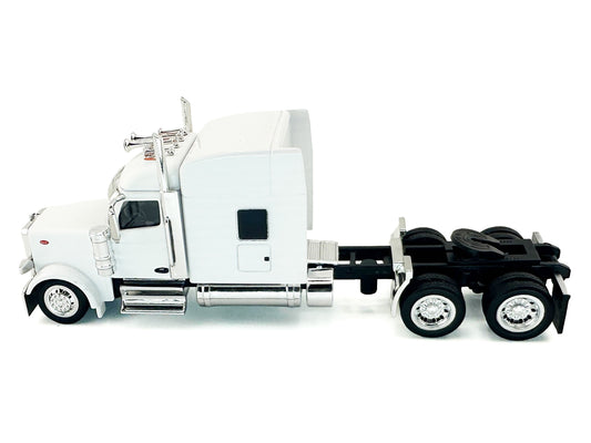 Peterbilt 589 with Stand Up Sleeper Cab White 1/87 (HO) Plastic Model Car by HO Logistics
