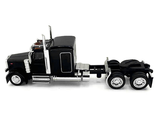 Peterbilt 589 Truck with 72 Inch Sleeper Black 1/87 (HO) Plastic Model Car by HO Logistics HO Logistics Replicas