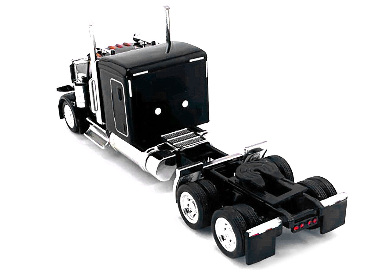 Peterbilt 589 Truck with 72 Inch Sleeper Black 1/87 (HO) Plastic Model Car by HO Logistics HO Logistics Replicas