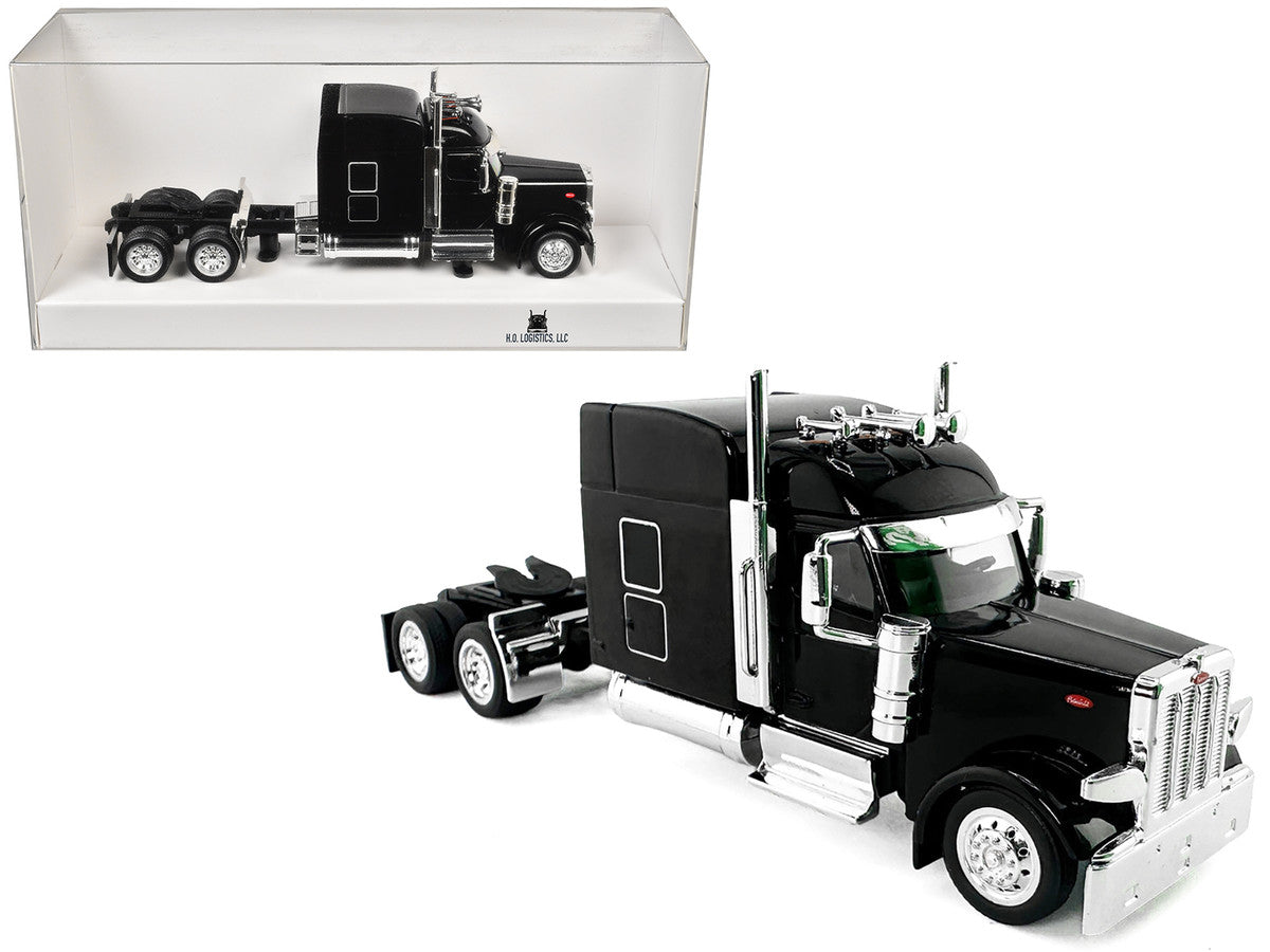 Peterbilt 589 with Stand Up Sleeper Cab Black 1/87 (HO) Plastic Model Car by HO Logistics-3