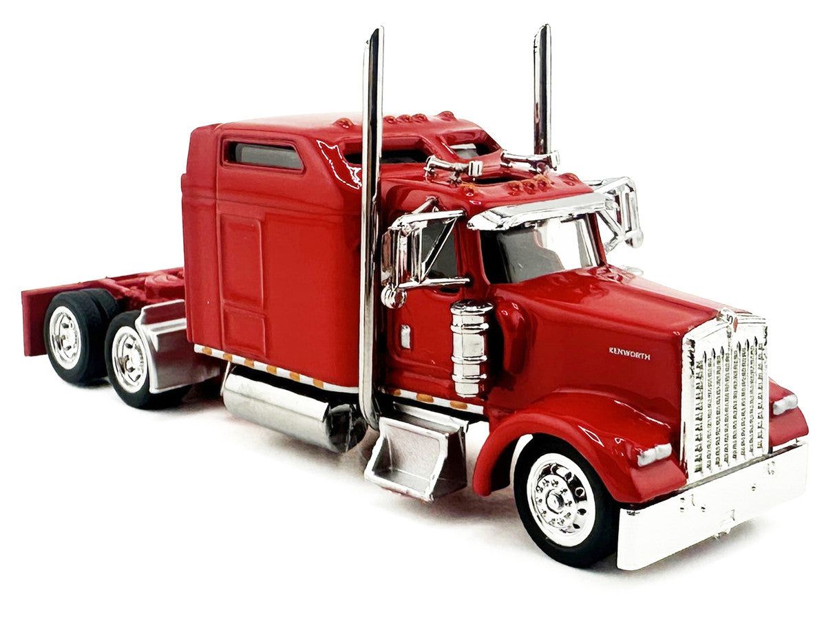 Kenworth W900L Truck Tractor with Sleeper Cab Red 1/87 (HO) Scale Plastic Model Car by HO Logistics HO Logistics Replicas