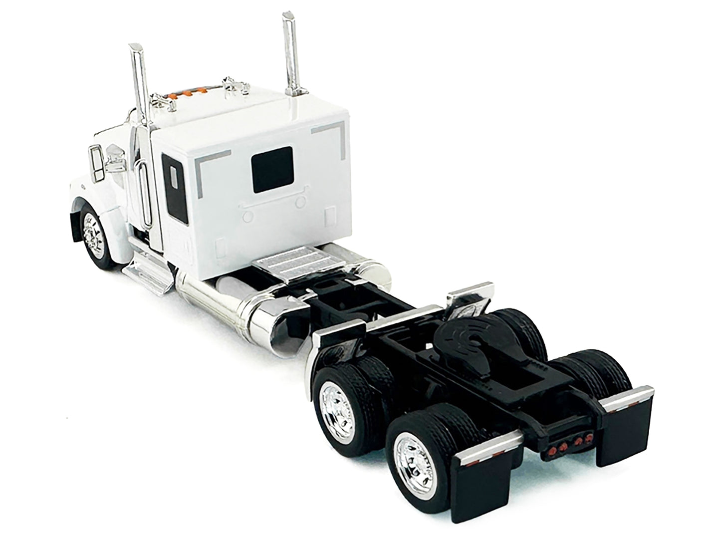 Kenworth W990 with Flat Top Sleeper Cab White 1/87 (HO) Plastic Model Car by HO Logistics