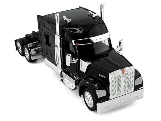 Kenworth W990 with Stand Up Sleeper Cab Black 1/87 (HO) Plastic Model Car by HO Logistics