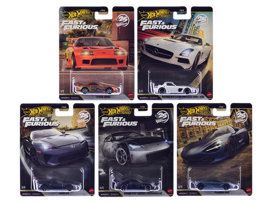 "Fast & Furious 25th Anniversary" 2026 10 piece Set R Diecast Model Cars by Hot Wheels Hotwheels