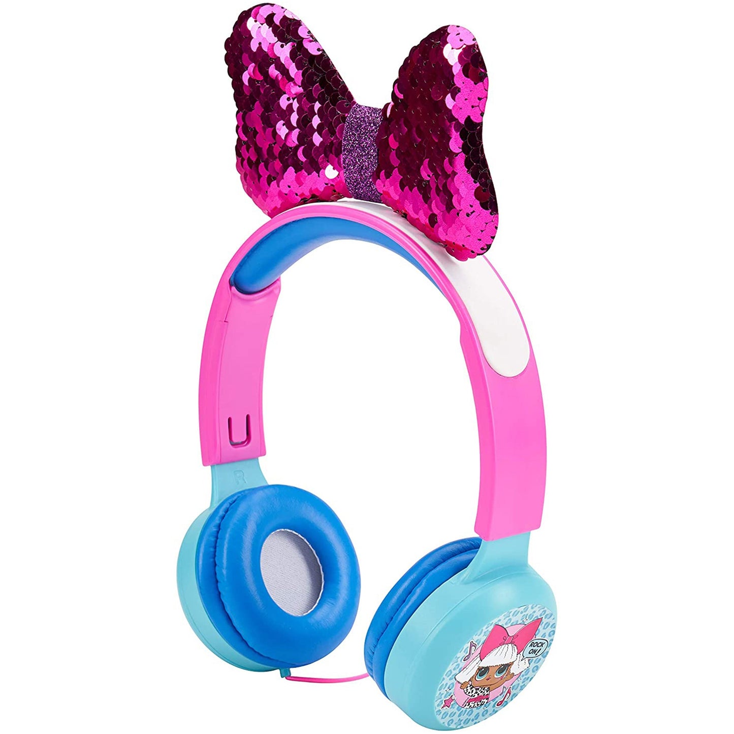 L.O.L. Surprise! Kid-Safe Diva Headphones in Pink W2B