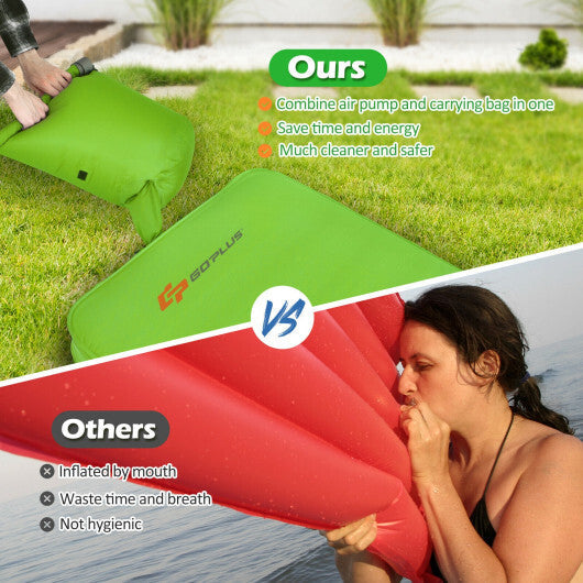 Self Inflating Folding Camping Sleeping Mattress with Carrying Bag-Blue W2B