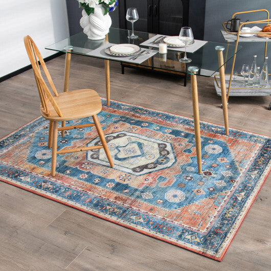 5 x 7 Inch Non-Shedding Distressed Vintage Indoor Area Rug W2B