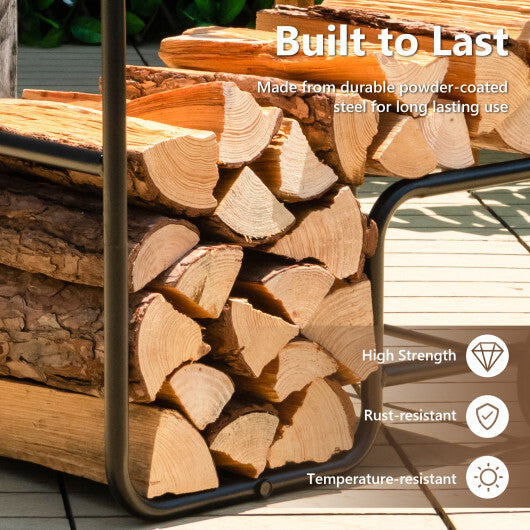 Firewood Log Cart Carrier with Anti-Slip and Wear-Resistant Wheels W2B