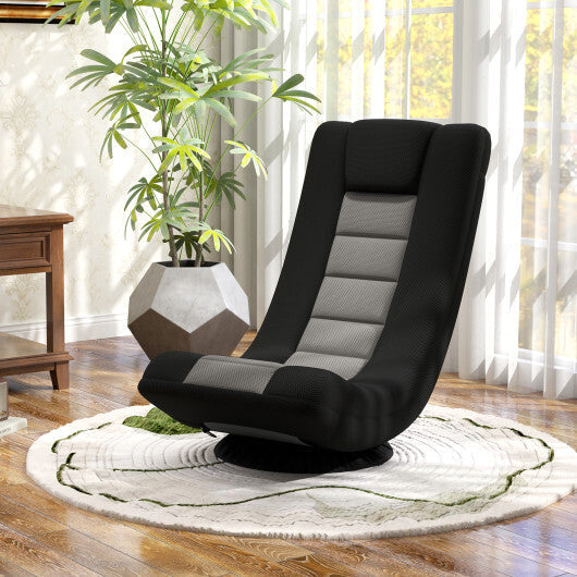 360? Swivel Gaming Chair with 4 Adjustable Position-Black and Gray W2B