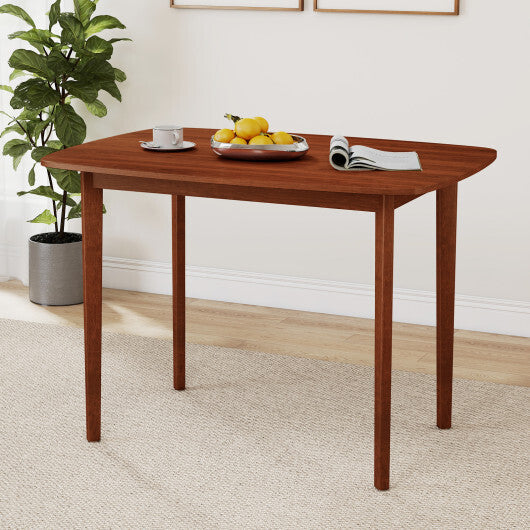 Wooden Dining Table for 2-4 People Kitchen Table with Rubber Wood Legs-Walnut W2B