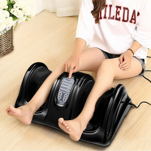 Therapeutic Shiatsu Foot Massager with High Intensity Rollers-Black - Color: Black W2B