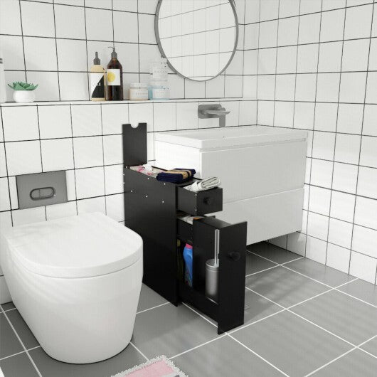 White Bathroom Cabinet Space Saver Storage Organizer-White W2B