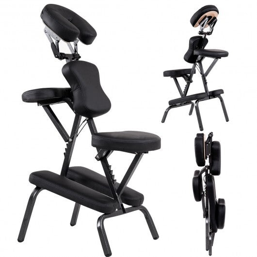 PU Leather Pad Travel Massage Chair with Carrying Bag W2B