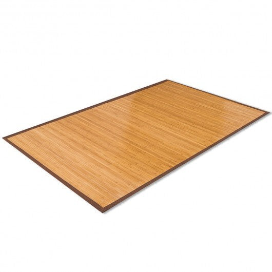 5 x 8 Feet Bamboo Floor Mat with Anti-Slip Backing for Living Room Bedroom W2B
