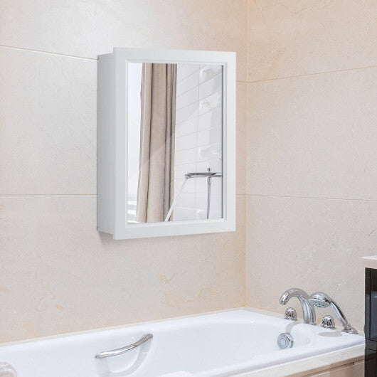 Wall Mounted Adjustable Medicine Storage Mirror Cabinet W2B