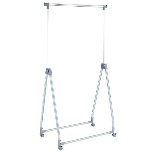 Extendable Foldable Heavy Duty Clothing Coat Rack Stand with Hanging Rod W2B