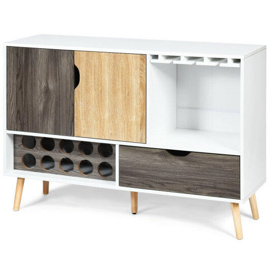 Mid-Century Buffet Sideboard Wooden Storage Cabinet W2B