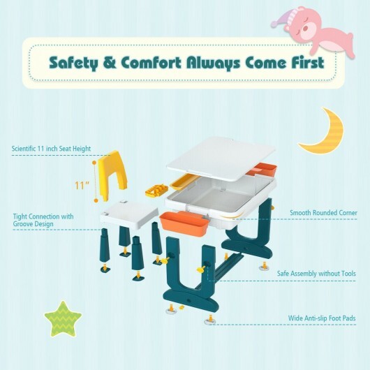 5-in-1 Kids Activity Table Set W2B