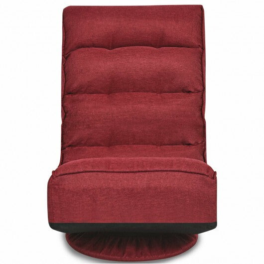 5-Position Folding Floor Gaming Chair-Navy W2B
