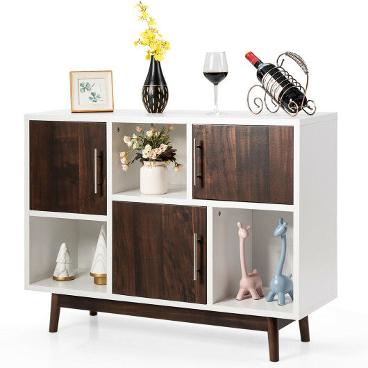 Wood Display Sideboard Storage Cabinet with Storage Compartments W2B