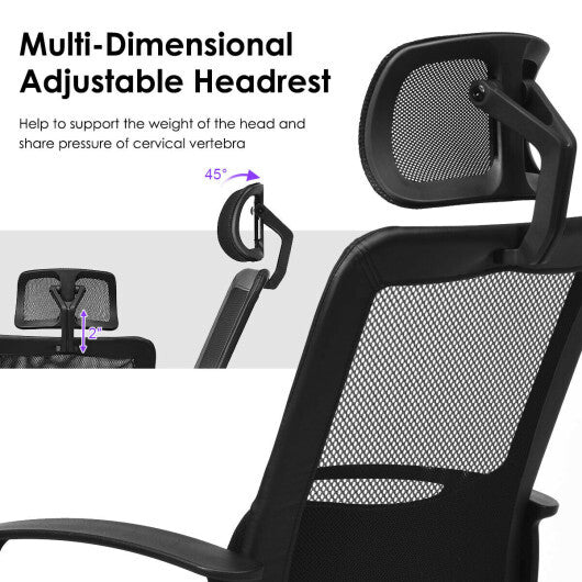 Mesh Office Chair High Back Ergonomic Swivel Chair W2B