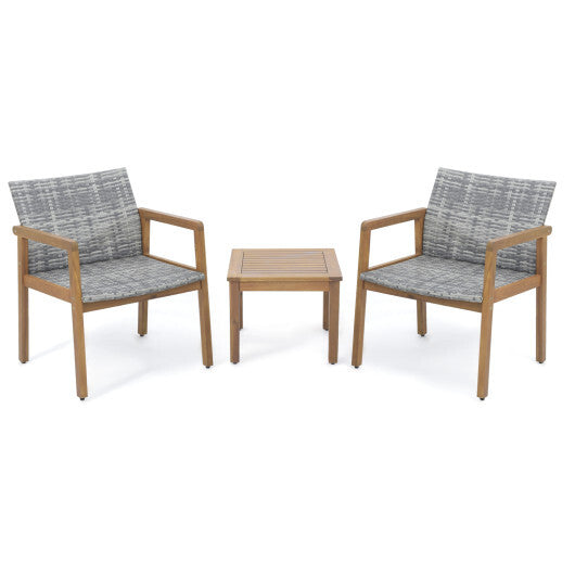 3 Pieces Patio Furniture Set with Chair W2B