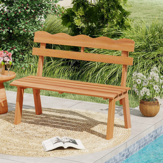 Outdoor Acacia Wood Garden Bench with 800 lbs Weight Capacity W2B