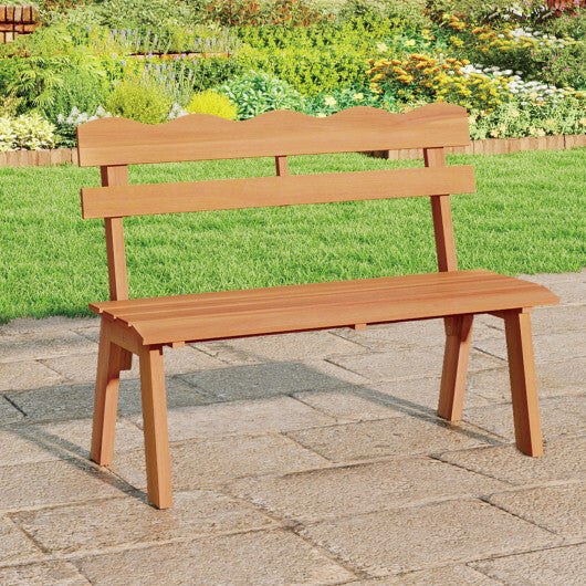 Outdoor Acacia Wood Garden Bench with 800 lbs Weight Capacity W2B