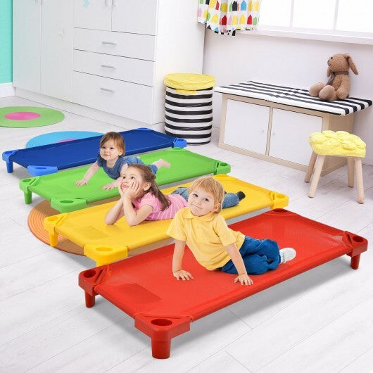 Pack of 4 Colorful Kids Stackable Naptime Cot W2B