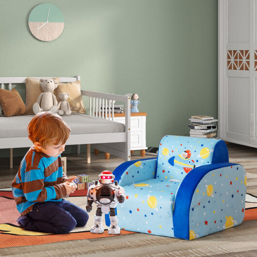 3 in 1 Convertible Flip Open Kids Sofa for Nap Play Sleep W2B