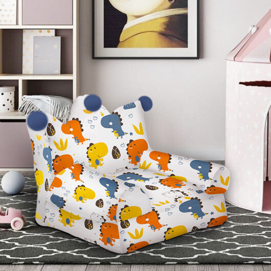 High-density Padding Kids Sofa with Armrest and Extra Pilow-Blue W2B