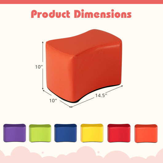 Modular Stool Set for Kids 6 PCS Butterfly Stools-Multicolor W2B