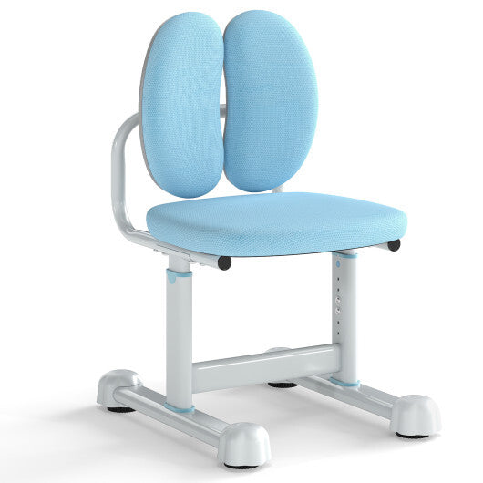 Kids Desk Chair Children Study Chair with Double Back Support and Adjustable Height-Gray W2B